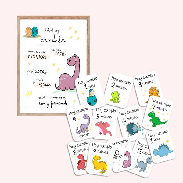 Pack ahorro lámina + tarjetas: Dinosaurios