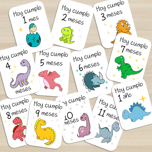 Tarjetas cumplemés Dinosaurios