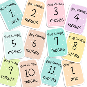 Tarjetas cumplemés de Topos Mix (personalizables)