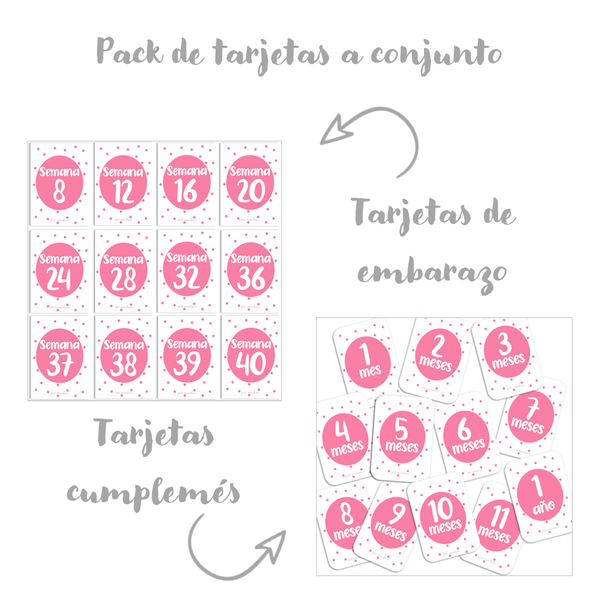 Tarjetas de embarazo Puntos (Desde la semana 8)