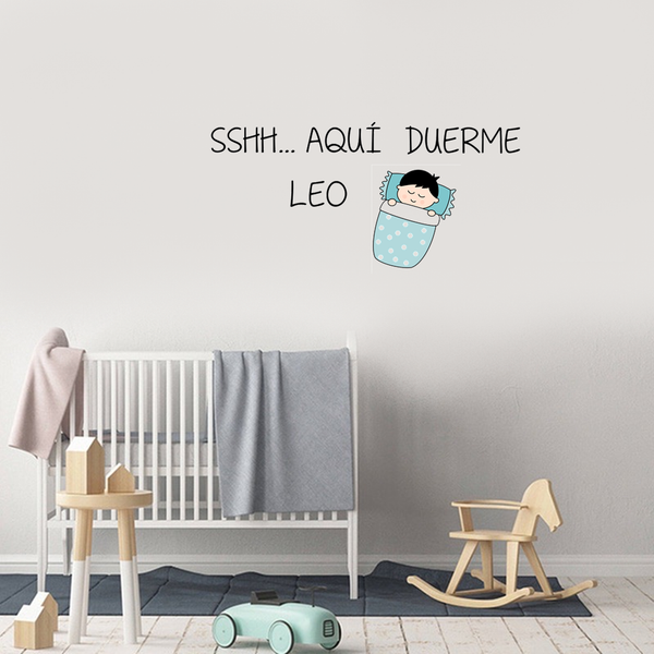 Vinilo personalizado sshh aquí duerme Niño