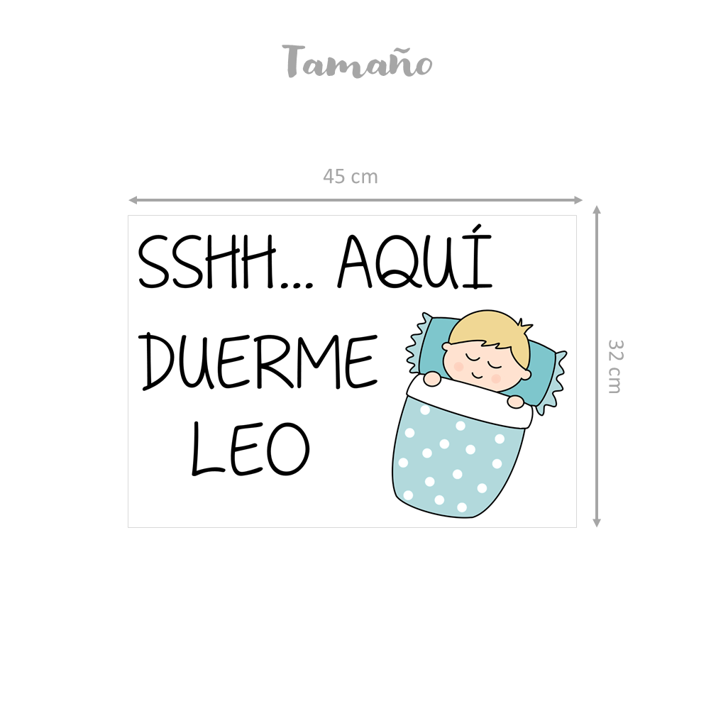 Vinilo personalizado sshh aquí duerme Niño