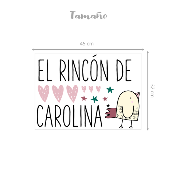 Vinilo personalizado "El rincón de..."