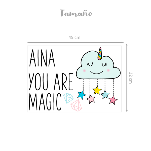 Vinilo personalizado "You are magic"